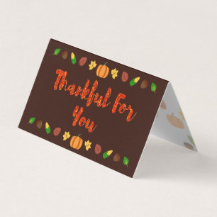 Thankful For You Thanksgiving Holiday Cards