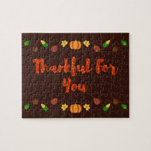 Thankful For You Thanksgiving Jigsaw Puzzle
