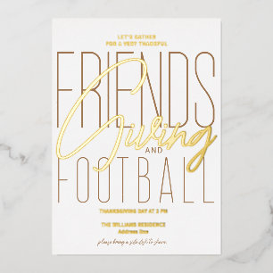 Thankful Friendsgiving Football Thanksgiving Party