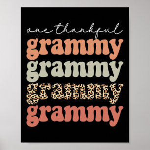 Thankful Grammy Autumn Tree Fall Leaves Thanksgivi Poster