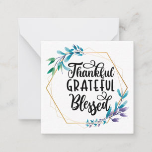 Thankful, Grateful and Blessed  Card