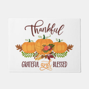 Thankful, Grateful and Blessed Doormat