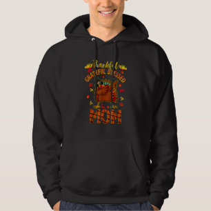 Thankful Grateful And Blessed Mom Dabbing Turkey C Hoodie