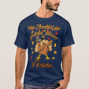 Thankful Grateful And Blessed Nana Dabbing Turkey T-Shirt