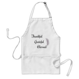Thankful Grateful Blessed Angel Feather Standard Apron