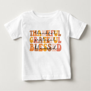 Thankful Grateful Blessed Baby T-Shirt