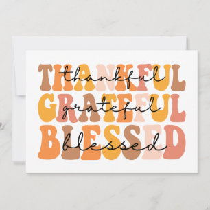Thankful Grateful Blessed Card