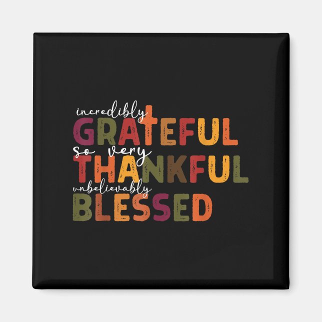 Thankful Grateful Blessed Christian Religious Than Magnet (Front)