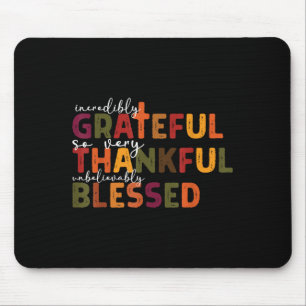 Thankful Grateful Blessed Christian Religious Than Mouse Mat