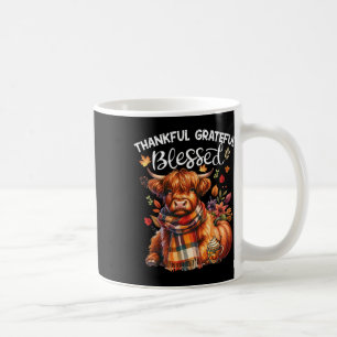 Thankful Grateful Blessed Cow Fall Y'all Autumn Coffee Mug