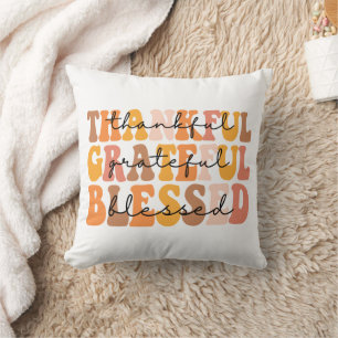 Thankful Grateful Blessed Cushion