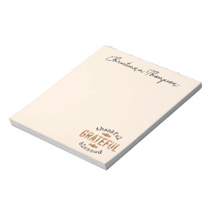 Thankful Grateful Blessed Cute Fall Thanksgiving  Notepad