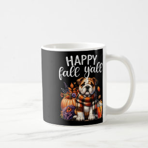 Thankful Grateful Blessed English Bulldog Fall Y'a Coffee Mug