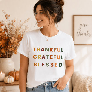 Thankful Grateful Blessed – Fall Colours T-Shirt