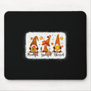 Thankful Grateful Blessed Fall Gnomes Autumn Thank Mouse Mat