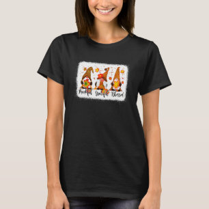 Thankful Grateful Blessed Fall Gnomes Autumn Thank T-Shirt