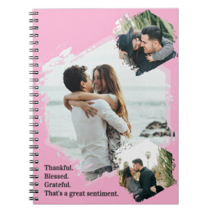 Thankful Grateful Blessed Family Photo Notebook