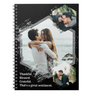 Thankful Grateful Blessed Family Photo Notebook