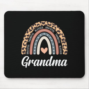 Thankful Grateful Blessed Grandma Thanksgiving Rai Mouse Mat