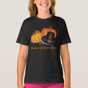 Thankful Grateful Blessed Halloween Thanksgiving T-Shirt