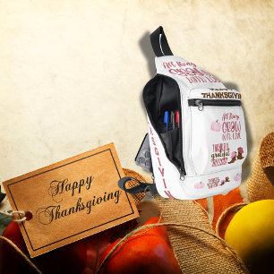 Thankful, Grateful, Blessed, Happy Thanksgiving Sling Bag