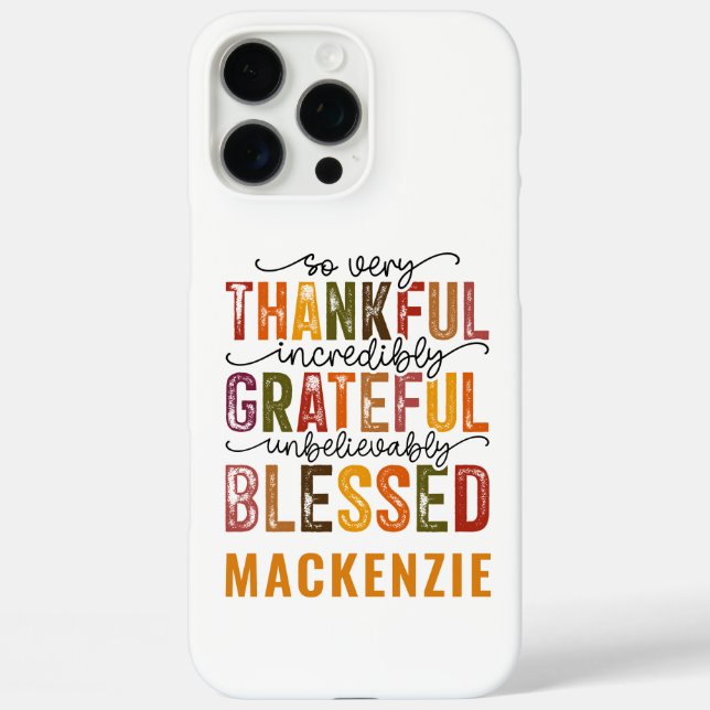 Thankful Grateful Blessed Holiday Christmas Vibes Case-Mate iPhone Case (Back)
