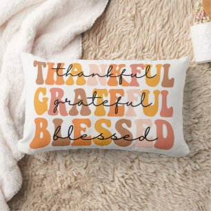 Thankful Grateful Blessed Lumbar Cushion