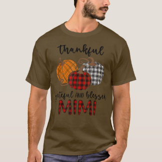 Thankful Grateful Blessed Mimi Plaid Shirt Thanksg