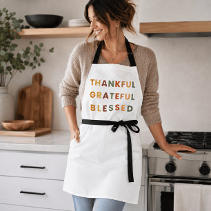 Thankful Grateful Blessed – Modern Fall Apron