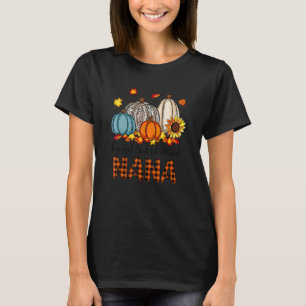 Thankful Grateful Blessed Nana Pumpkins Fall Thank T-Shirt