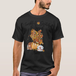Thankful Grateful Blessed Nurse Fall Pumpkin Tree T-Shirt