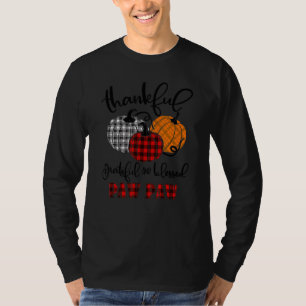 Thankful Grateful Blessed Paw Paw Buffalo Plaid Th T-Shirt
