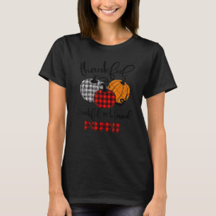 Thankful Grateful Blessed Poppie Buffalo Plaid Tha T-Shirt