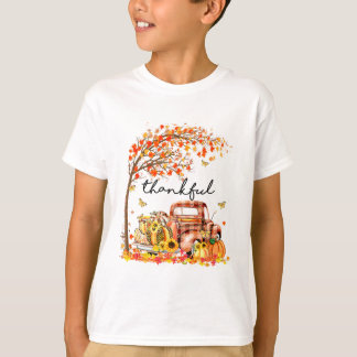 Thankful Grateful Blessed Pumpkin Truck Its Fall Y T-Shirt