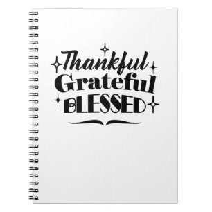 Thankful, Grateful, Blessed Sparkling Thanksgiving Notebook