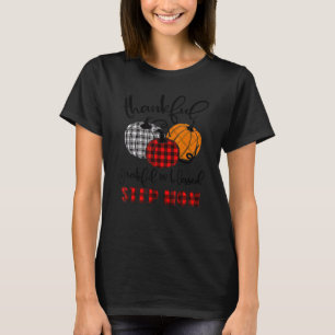 Thankful Grateful Blessed Step Mum Buffalo Plaid T-Shirt