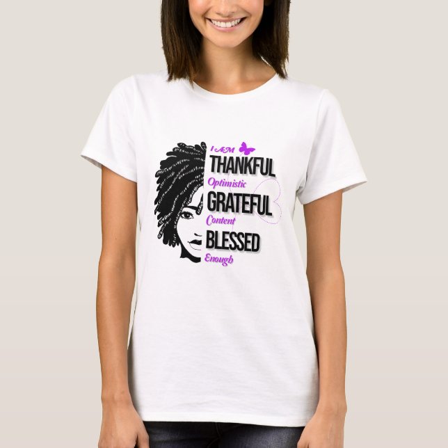 Thankful Grateful Blessed T-Shirt (Front)
