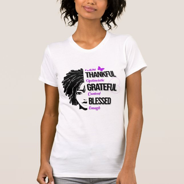 Thankful Grateful Blessed T-Shirt (Front)