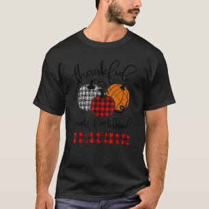 Thankful Grateful Blessed Teacher Autumn Fall Pump T-Shirt