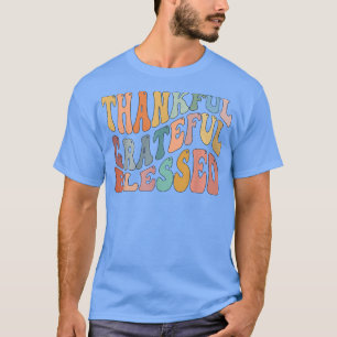 Thankful Grateful Blessed Teacher Women's Fall Tha T-Shirt