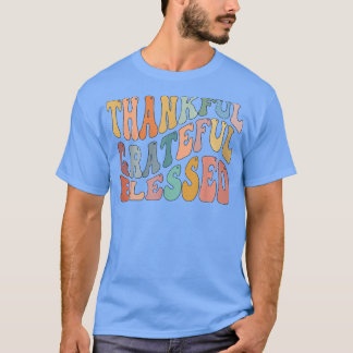Thankful Grateful Blessed Teacher Women's Fall Tha T-Shirt