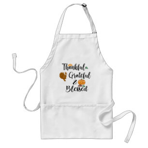 Thankful grateful blessed Thanksgiving apron