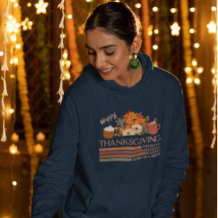 Thankful Grateful Blessed-Thanksgiving Design Hoodie