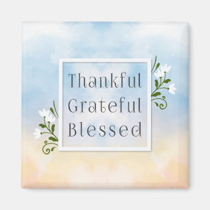 Thankful Grateful Blessed Thanksgiving   Magnet