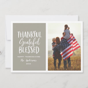 Thankful, grateful, blessed thanksgiving photo