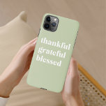 Thankful Grateful Blessed | Thanksgiving Quote iPhone 11Pro Max Case<br><div class="desc">Thankful Grateful Blessed | Thanksgiving Quote</div>