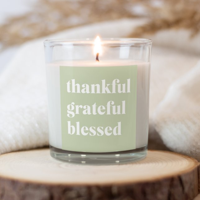 Thankful Grateful Blessed | Thanksgiving Quote Square Sticker (Creator Uploaded)