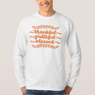 Thankful Grateful Blessed Thanksgiving T-Shirt