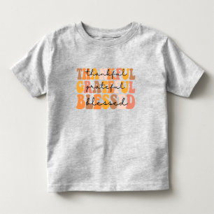 Thankful Grateful Blessed Toddler T-Shirt