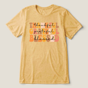 Thankful Grateful Blessed Tri-Blend Shirt